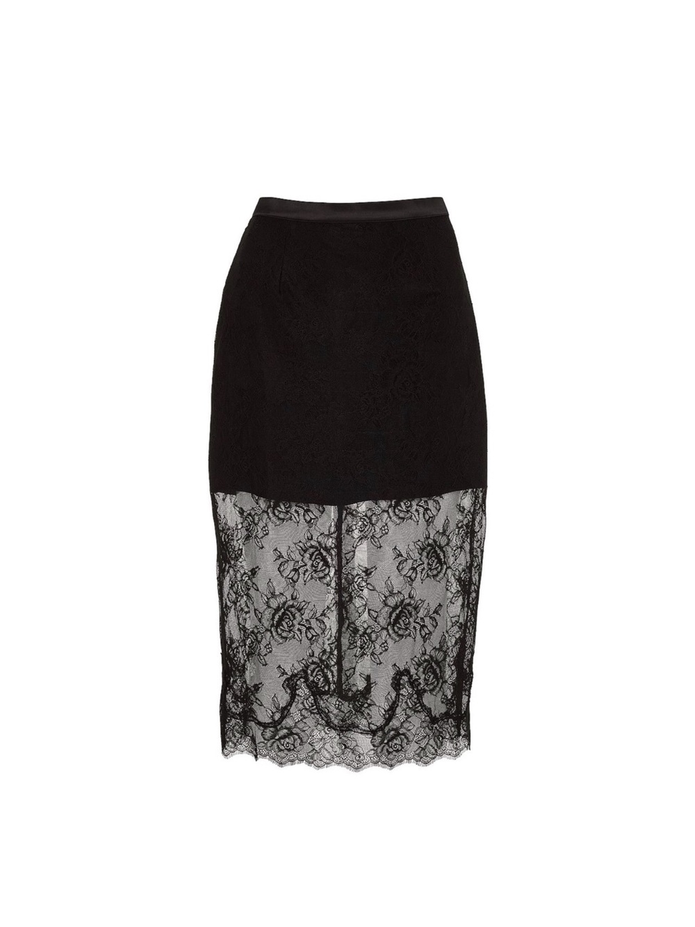 Victoria’s Secret Black Lace Pencil Skirt